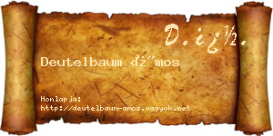 Deutelbaum Ámos névjegykártya